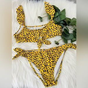 Mayoral Girls Animal Print Bikini Set, Size 8-9y